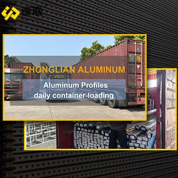 Zhonglijski aluminij: dnevno nalaganje kontejnerjev aluminijastih profilov